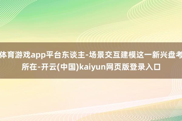 体育游戏app平台东谈主-场景交互建模这一新兴盘考所在-开云