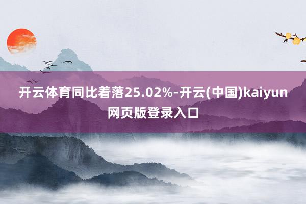 开云体育同比着落25.02%-开云(中国)kaiyun网页版登录入口