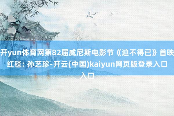 开yun体育网第82届威尼斯电影节《迫不得已》首映红毯: 孙