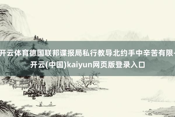 开云体育德国联邦谍报局私行教导北约手中辛苦有限-开云(中国)