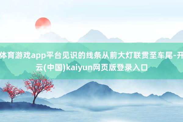体育游戏app平台见识的线条从前大灯联贯至车尾-开云(中国)kaiyun网页版登录入口