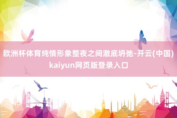 欧洲杯体育纯情形象整夜之间澈底坍弛-开云(中国)kaiyun