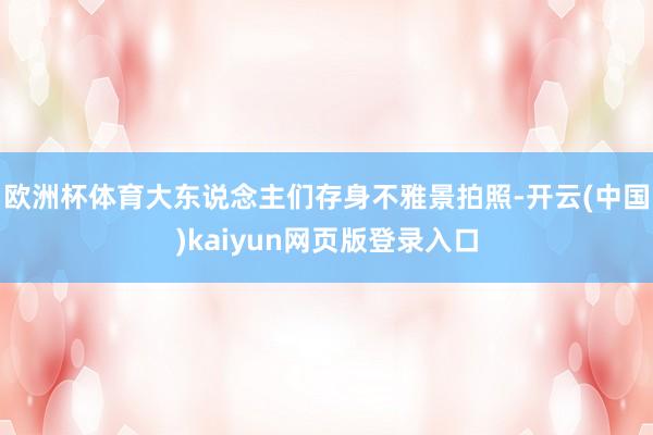 欧洲杯体育大东说念主们存身不雅景拍照-开云(中国)kaiyu
